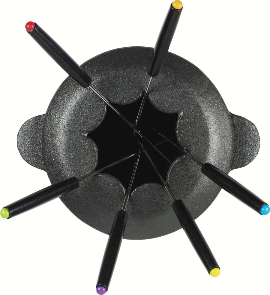 Funktion Fondueset mit Gabeln 10-teilig, Gusseisen