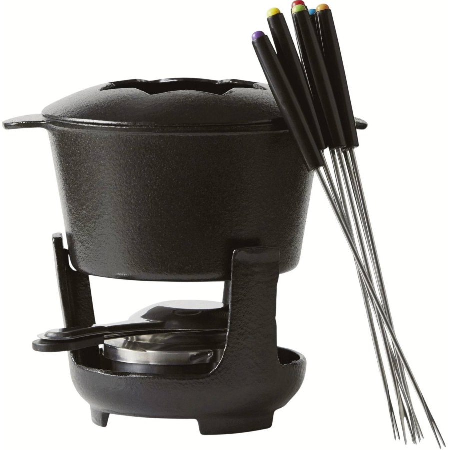 Funktion Fondueset mit Gabeln 10-teilig, Gusseisen