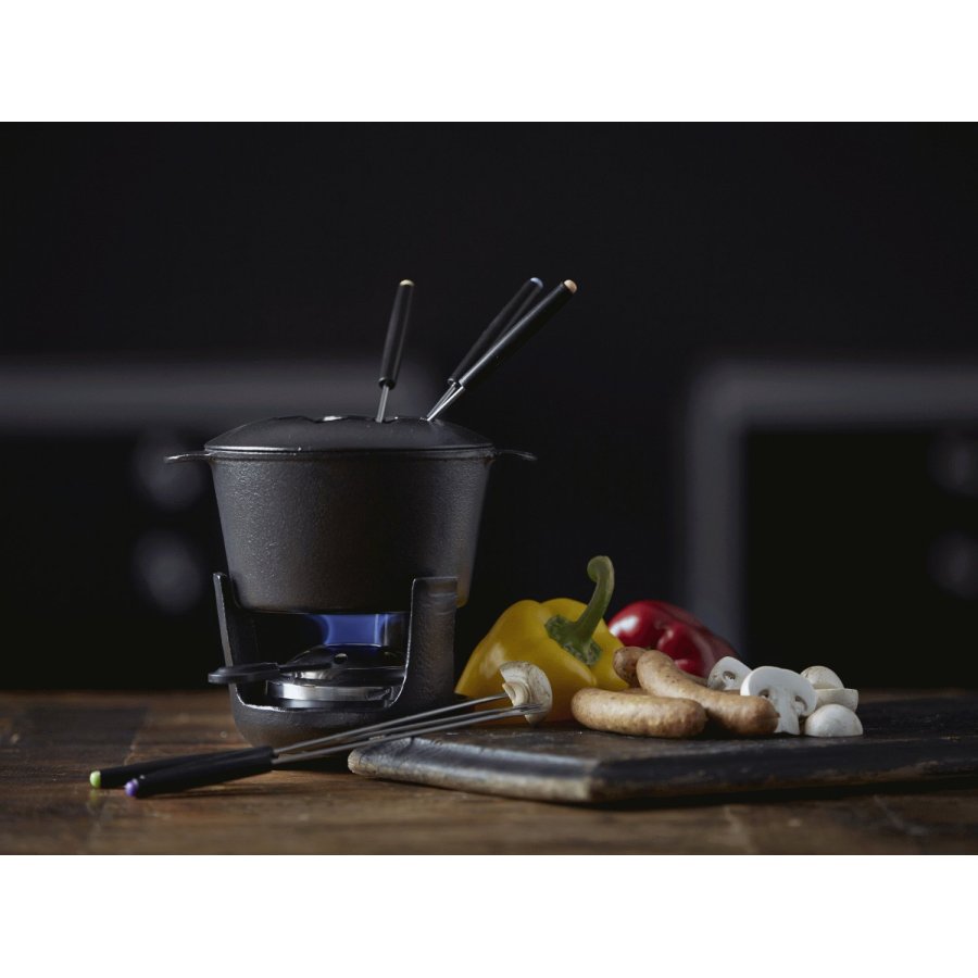 Funktion Fondueset mit Gabeln 10-teilig, Gusseisen