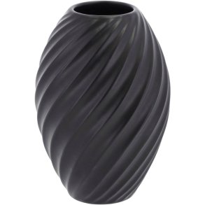 Mors River Vase H16 cm, Schwarz