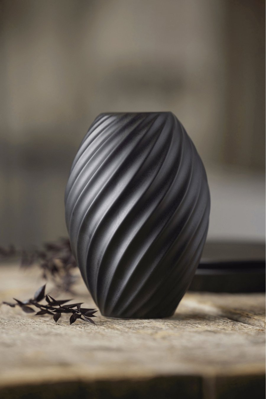 Mors River Vase H16 cm, Sort