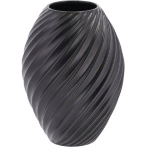 Mors River Vase H21 cm, Schwarz