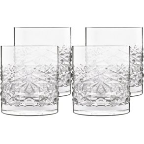 Luigi Bormioli Mixology Textures Wasserglas/Whiskeyglas 4er Set 38 cl