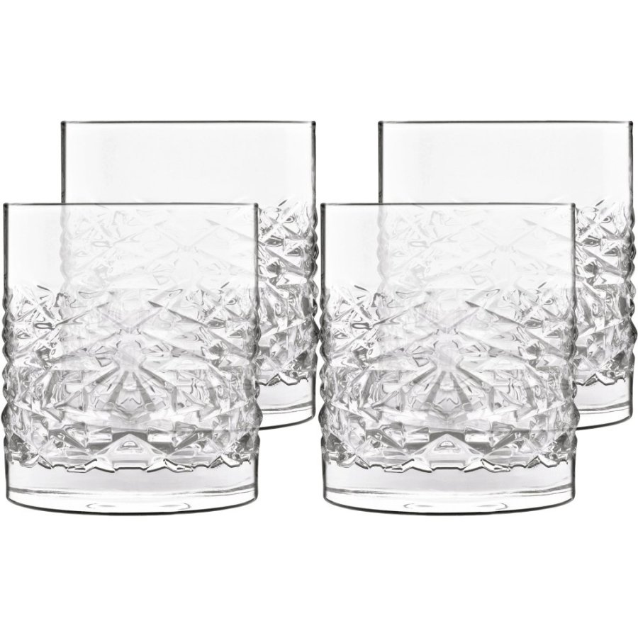 Luigi Bormioli Mixology Textures Vand-/Whiskyglas 4 stk. 38 cl