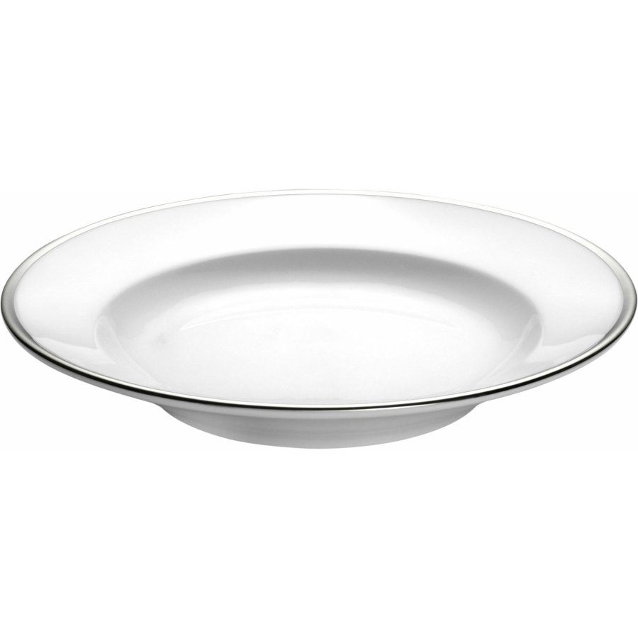 Pillivuyt Bistro Suppenteller 23 cm, Wei/Silber