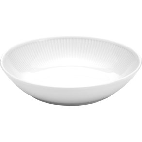 Pillivuyt Plissé Dyb Salat/Pastatallerken 20 cm, Hvid