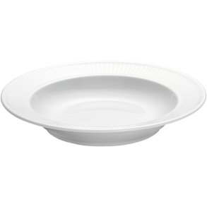 Pillivuyt Plissé Dyb Tallerken 22 cm, Hvid