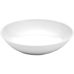 Pillivuyt Plissé Dyb Salat/Pastatallerken 23 cm, Hvid