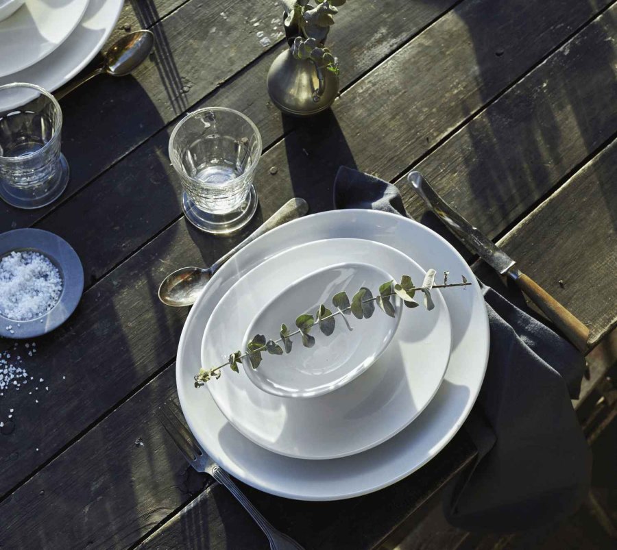 Pillivuyt Ovaler Steakteller klein 23 cm, Wei