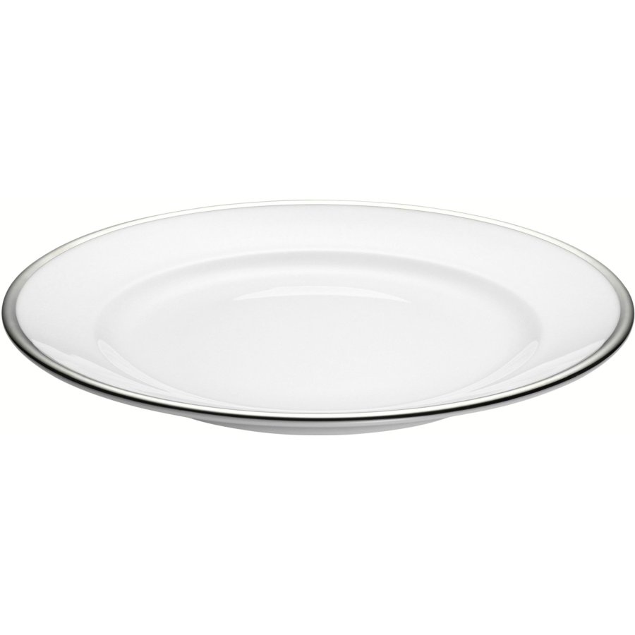 Pillivuyt Bistro Teller 24 cm, Wei/Silber