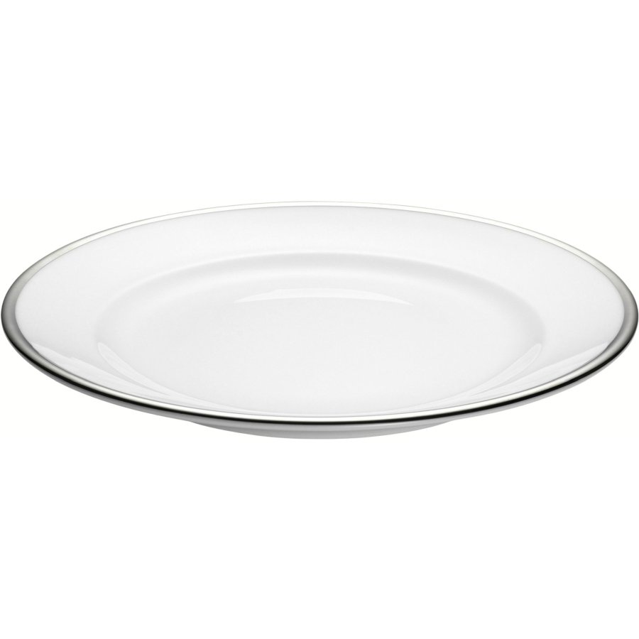Pillivuyt Bistro Teller 27 cm, Wei/Silber