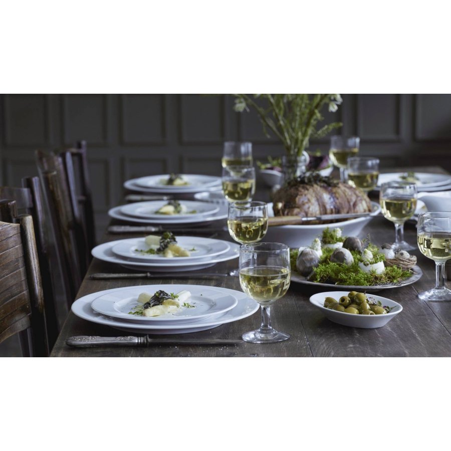 Pillivuyt Sancerre Tallerken 22 cm, Hvid
