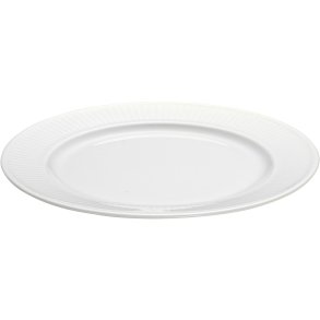 Pillivuyt Plissé Tallerken 20 cm, Hvid