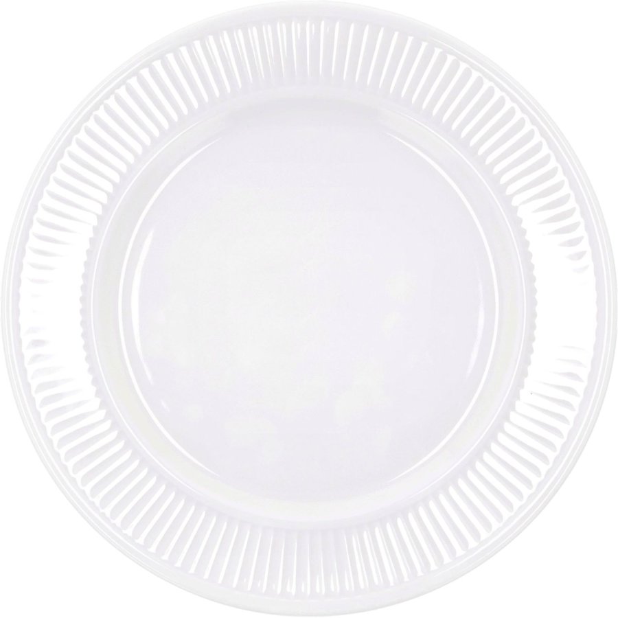 Pillivuyt Plissé Tallerken 22 cm, Hvid