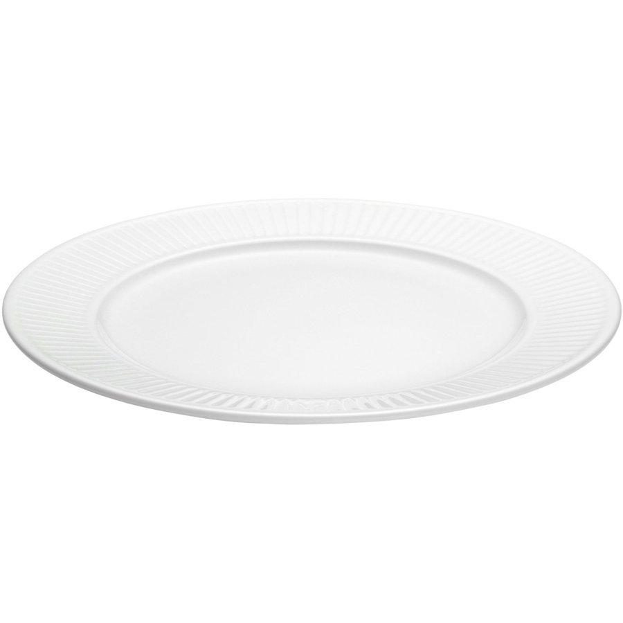 Pillivuyt Plissé Tallerken 22 cm, Hvid