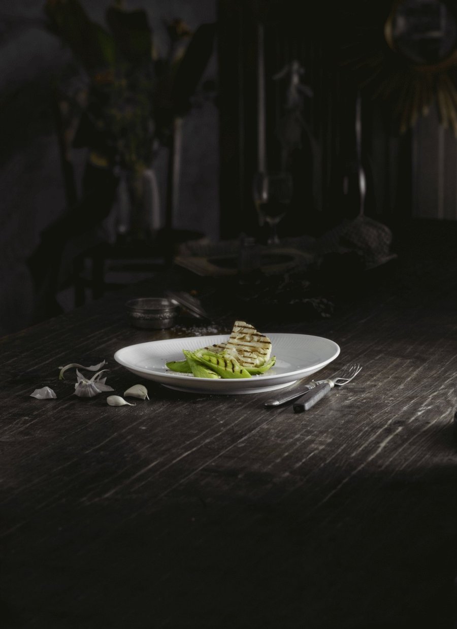 Pillivuyt Plissé Oval Steaktallerken 29,5 cm, Hvid