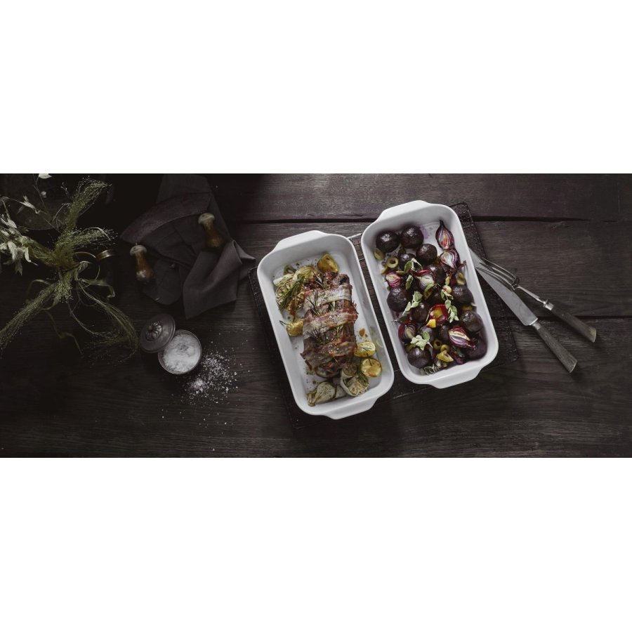 Pillivuyt Auflaufform tief 38 cm, Wei