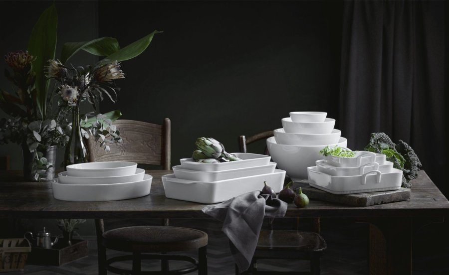 Pillivuyt Toulouse Schale quadratisch 22 cm, Wei