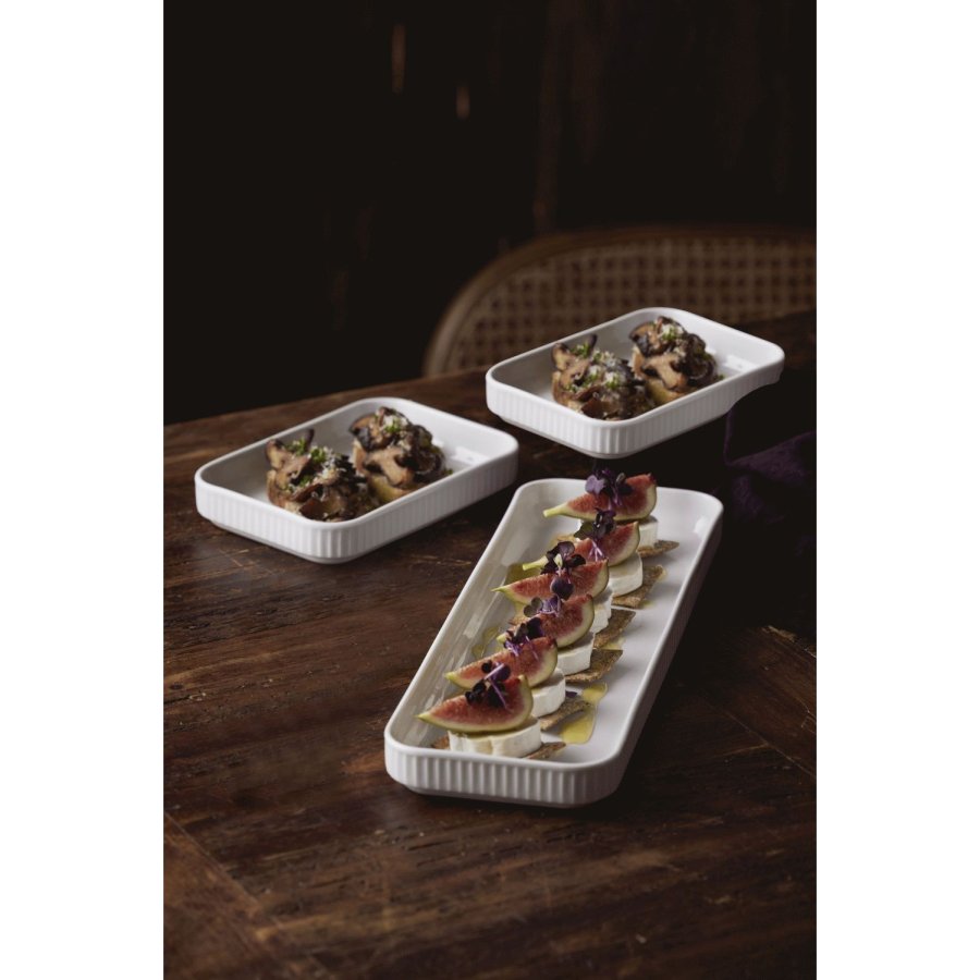 Pillivuyt Pliss Tapas-Teller 12x18 cm, Wei