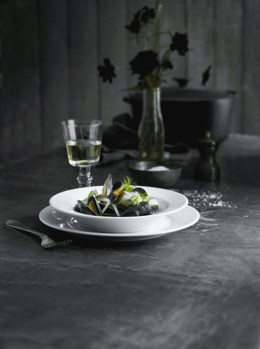 Pillivuyt Sancerre Dyb Pastatallerken 28 cm, Hvid