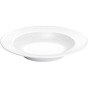 Pillivuyt Plissé Dyb Pastatallerken 28 cm, Hvid