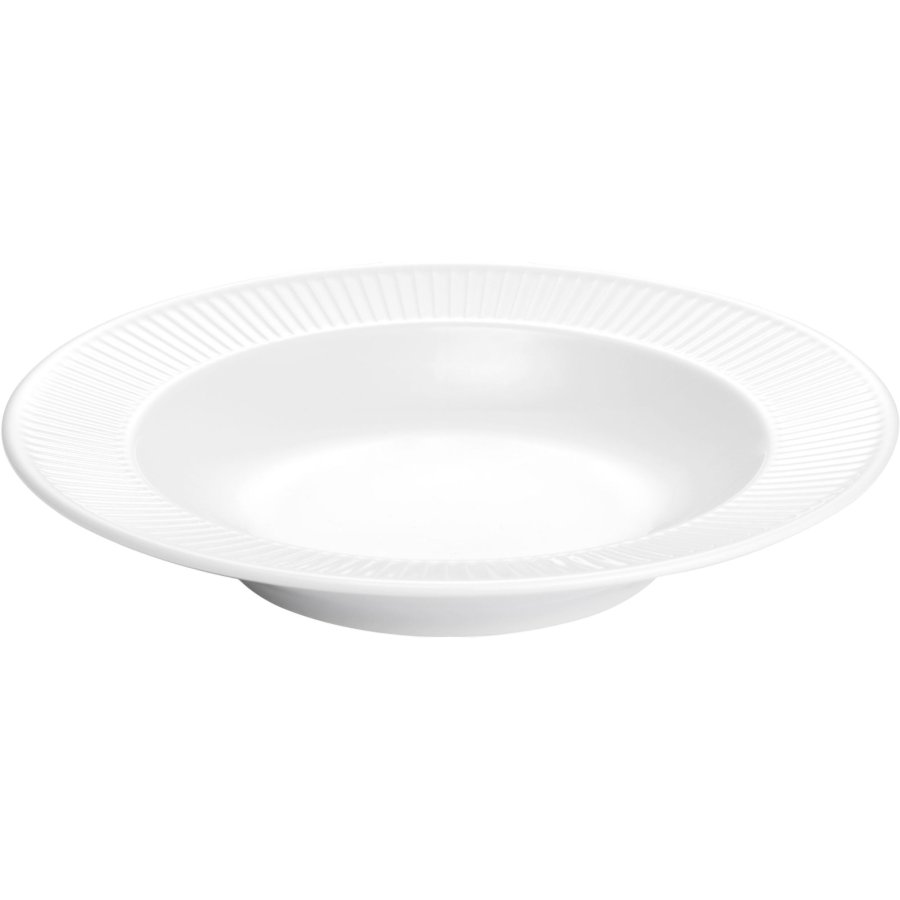 Pillivuyt Plissé Dyb Pastatallerken 28 cm, Hvid