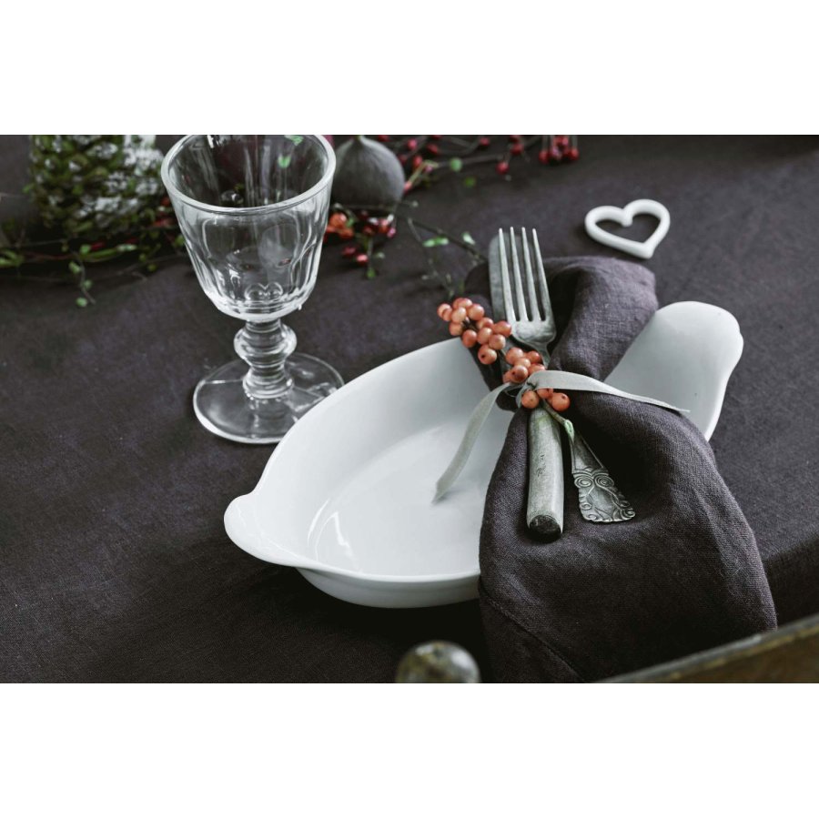 Pillivuyt Ovale Servierteller 23 cm, Wei