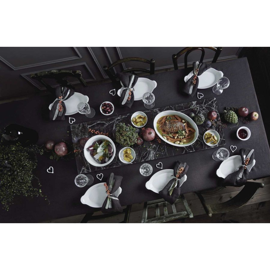 Pillivuyt Ovale Servierteller 23 cm, Wei