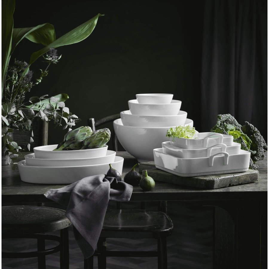 Pillivuyt Ovale offenfeste Schale 26 cm, Wei