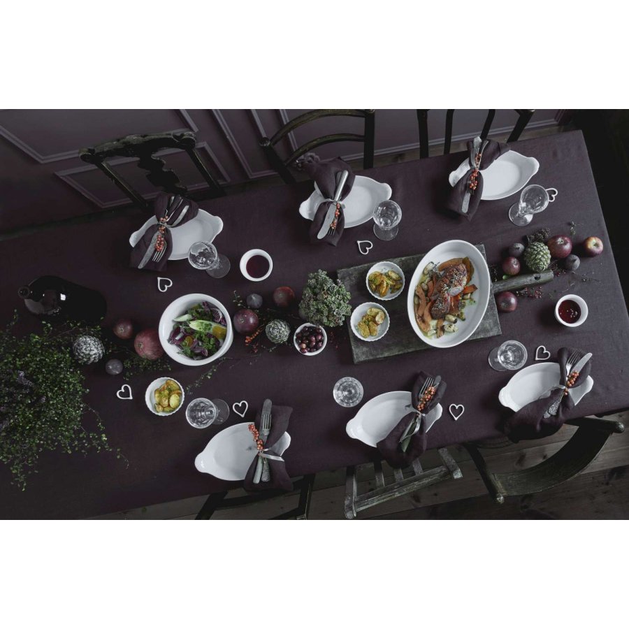 Pillivuyt Ovale offenfeste Schale 31 cm, Wei