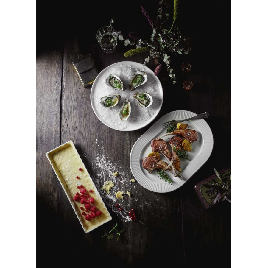 Pillivuyt Pliss Ovale Servierplatte 36 cm, Wei