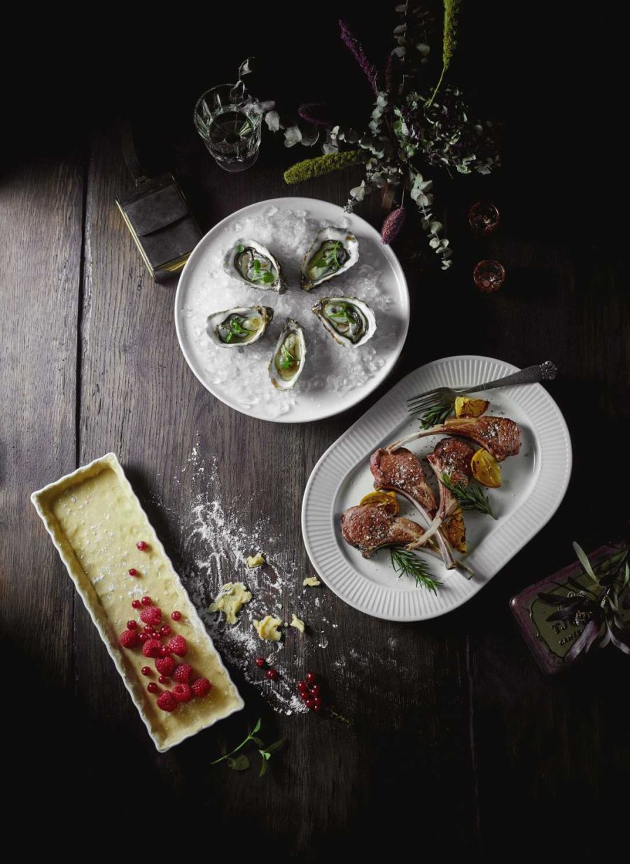 Pillivuyt Pliss Ovale Servierplatte 36 cm, Wei