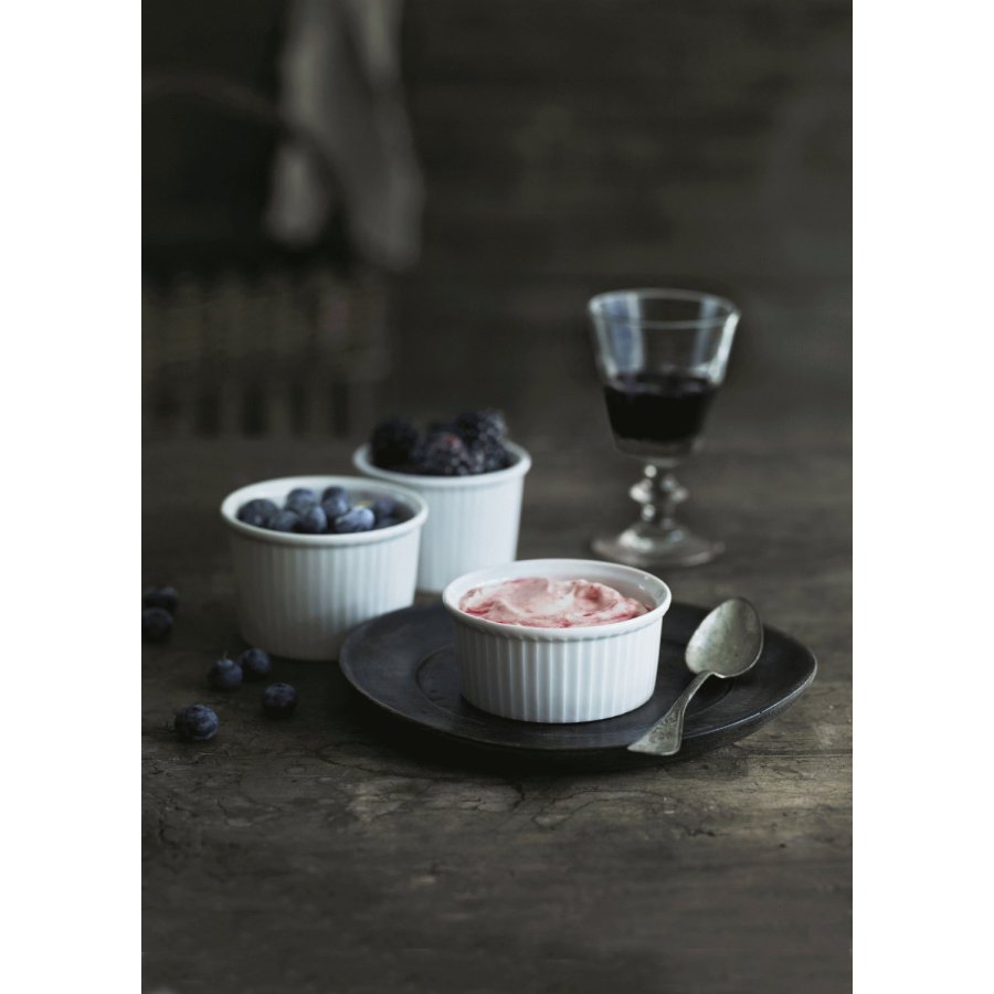 Pillivuyt Souffléform niedrig 7 cm, Weiß