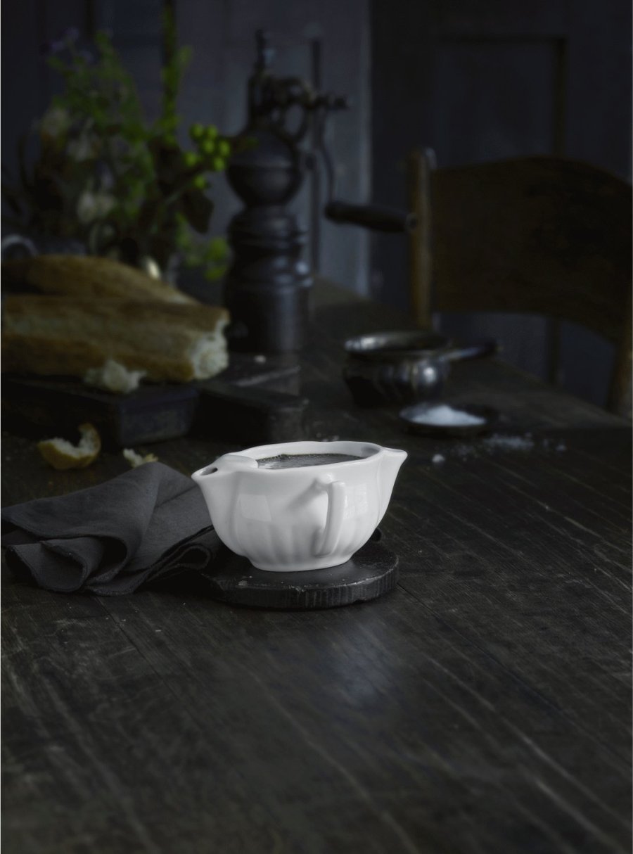 Pillivuyt Sauciere mit Fett-Trenner 30 cl, Wei