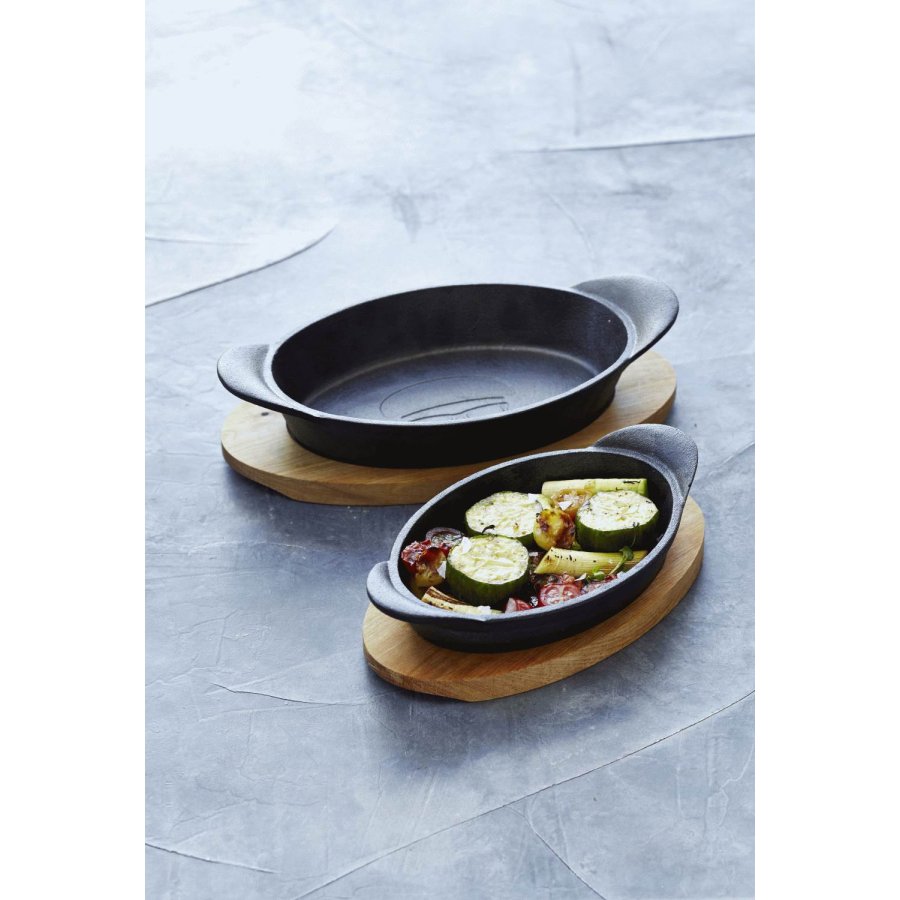 HOLM Tablett/Teller 21x15x4 cm, Schwarz