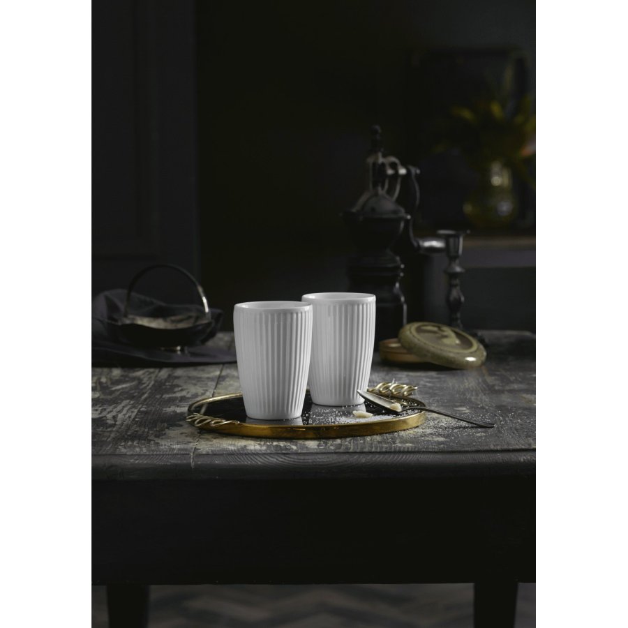 Pillivuyt Pliss Thermobecher 2er Set 25 cl, Wei