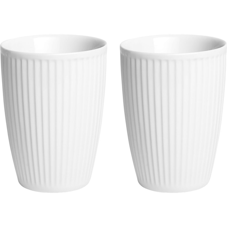 Pillivuyt Pliss Thermobecher 2er Set 25 cl, Wei