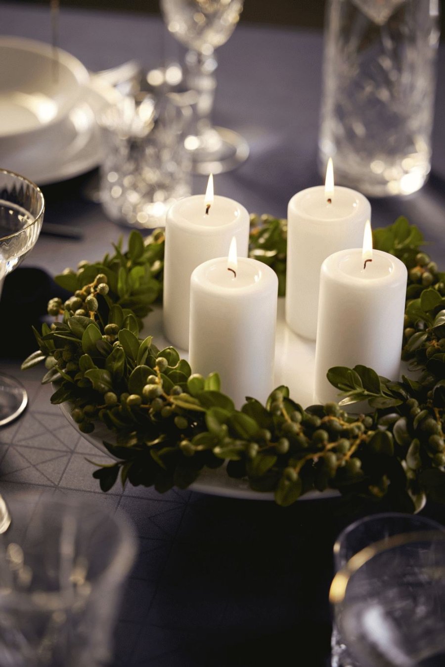 Pillivuyt Pliss Platte auf Sockel 31,5 cm, Wei