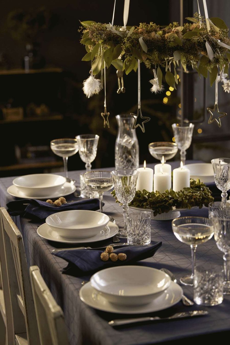 Pillivuyt Pliss Platte auf Sockel 31,5 cm, Wei