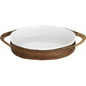 Pillivuyt Kurv til Oval Fad 36x27 cm, Lys/Mrk Brun