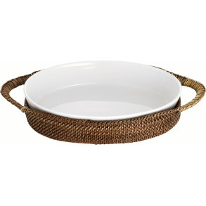 Pillivuyt Kurv til Oval Fad 31x23 cm, Lys/Mrk Brun