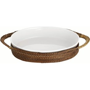 Pillivuyt Kurv til Oval Fad 26x19 cm, Lys/Mrk Brun