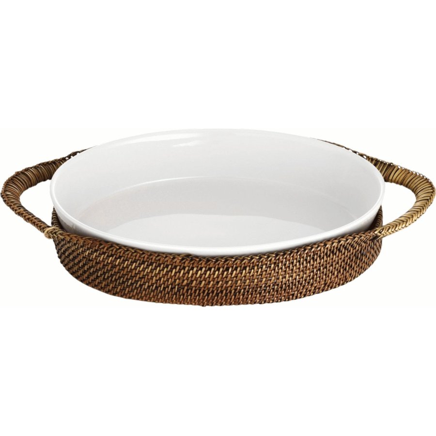 Pillivuyt Korb fr Ovale Schale 26x19 cm, Hell-/Dunkelbraun