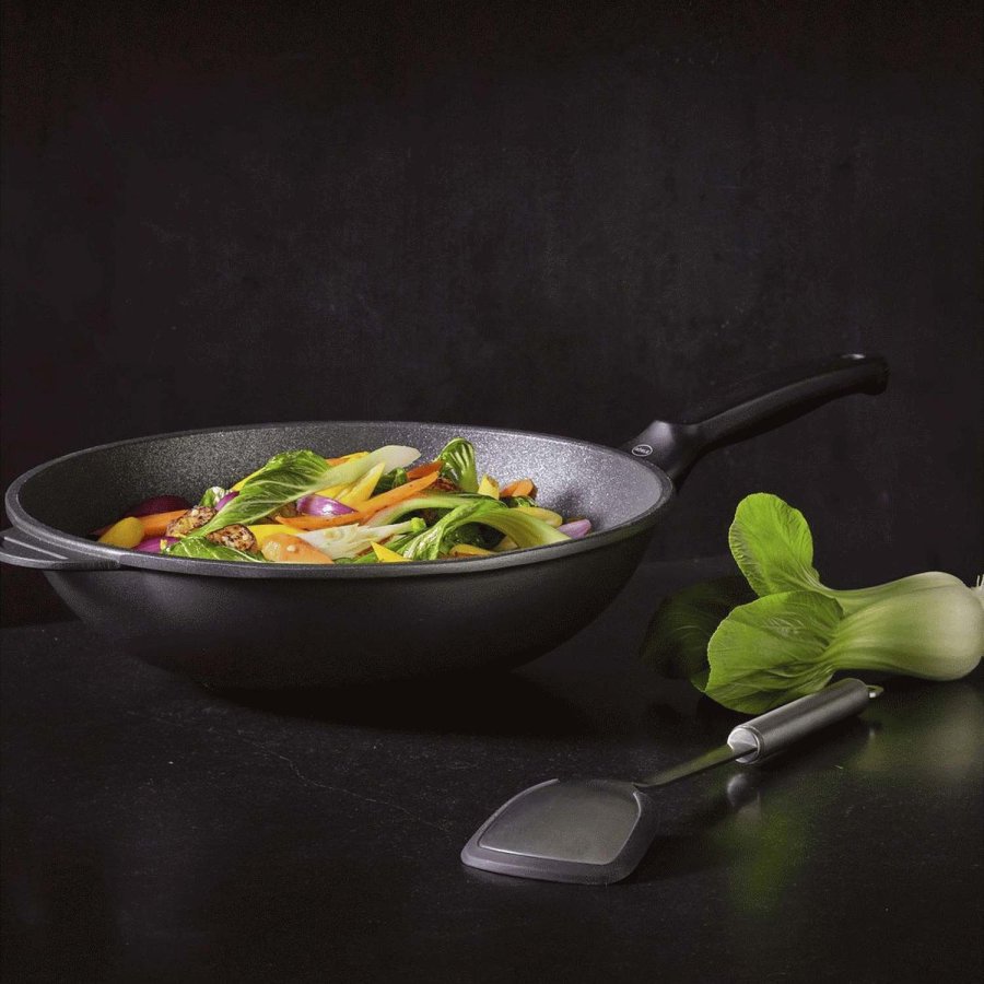 Rsle Pfannen-/Woklffel, Stahl/Schwarz