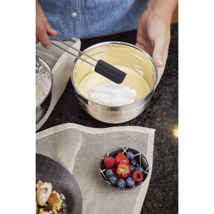 Rsle Spatel/Teigschaber Schmal 26 cm, Stahl/Schwarz