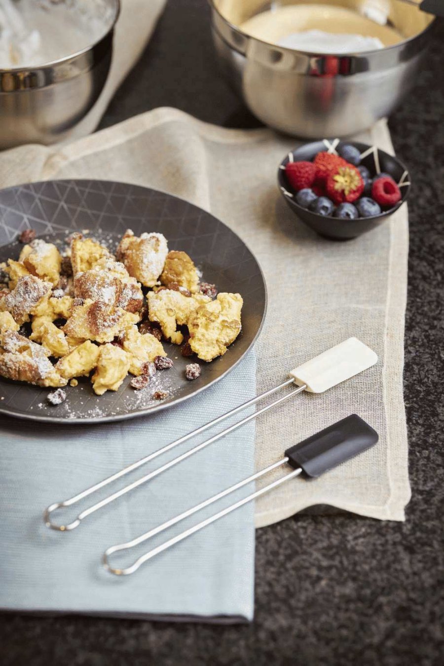 Rsle Spatel/Teigschaber Schmal 26 cm, Stahl/Schwarz