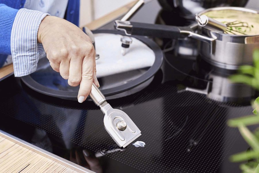 Rsle Reiniger fr Glaskeramik-Kochflchen 19,5 cm, Stahl