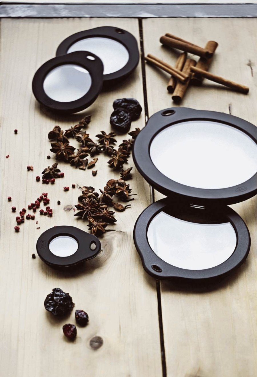 Rsle Glasdeckel 12 cm, Klar/Schwarz