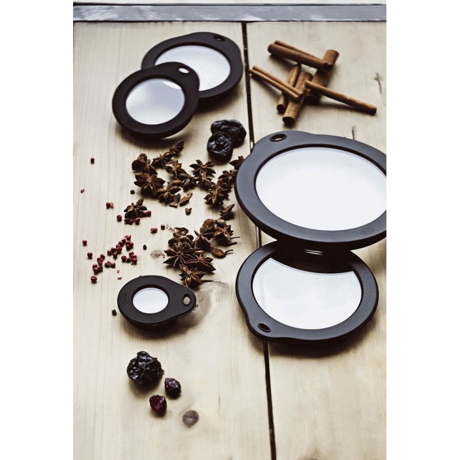 Rösle Glasdeckel 16 cm, Klar/Schwarz