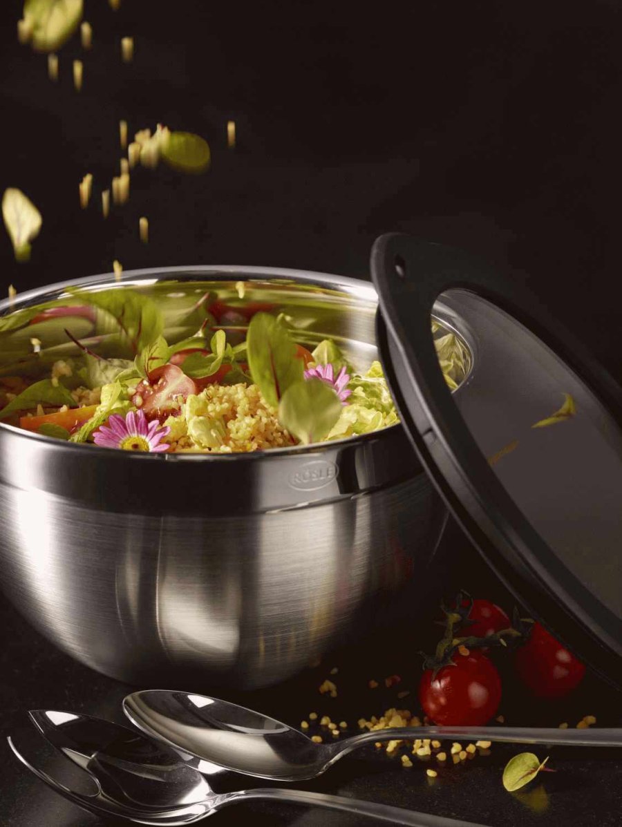 Rsle Glasdeckel 20 cm, Klar/Schwarz